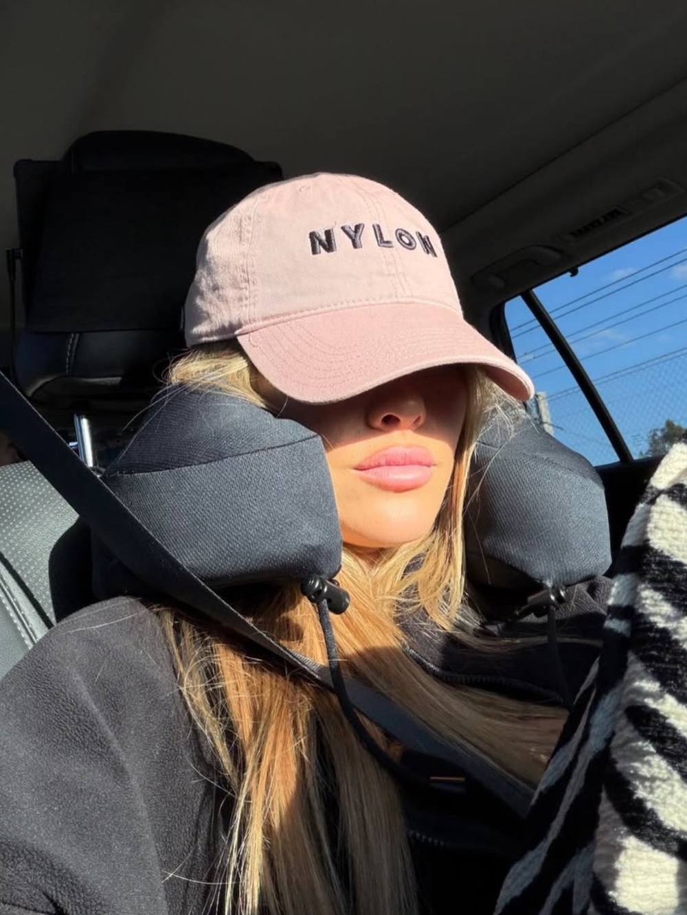 Legacy Pink 'NYLON' Embroidered Baseball Cap